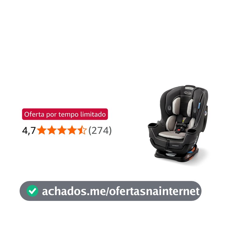 Graco Cadeira Infantil para Carro Extend2Fit ™ 2 em 1 com Sistema LATCH, Redmond, Preto e Cinza