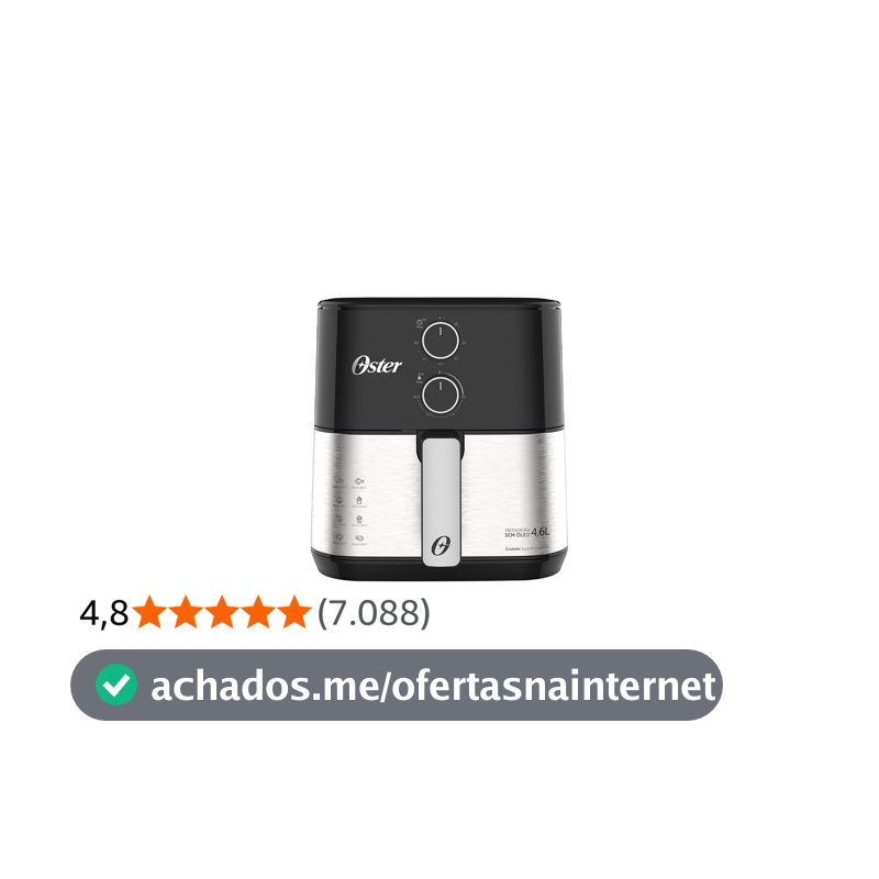 Fritadeira Sem Óleo Oster 127V - OFRT520, PRETO