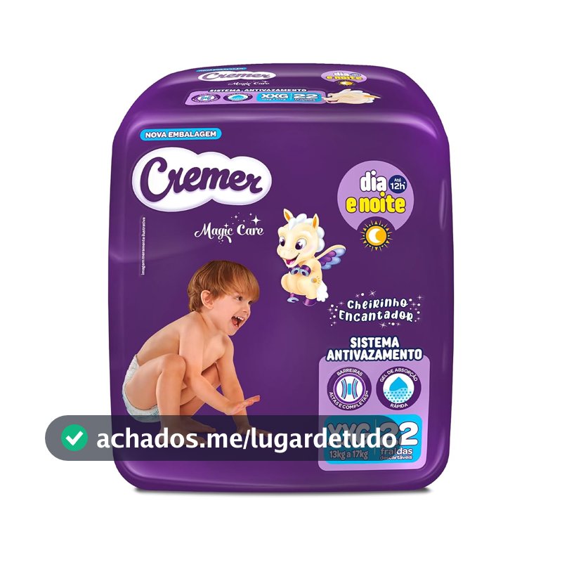 Fralda Cremer Econômica XXG 22 Unidades