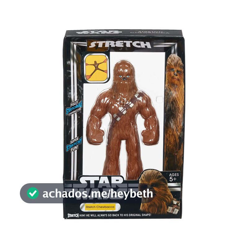 Sunny, Star Wars, Stretch, Boneco Elático do Chewbacca, 17 cm