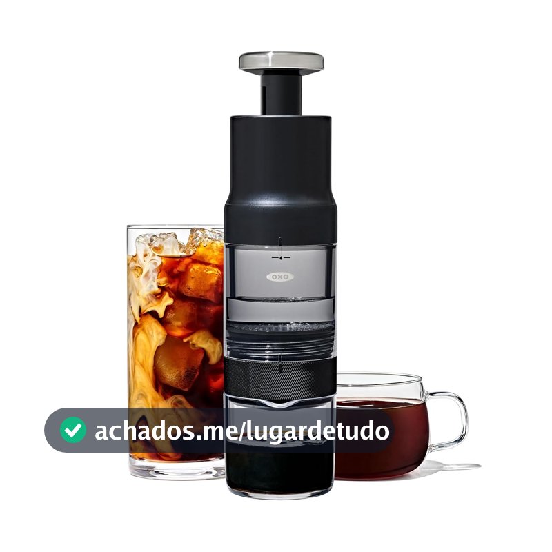 OXO Brew Rapid Brewer – cafeteira portátil, fermentação rápida manual quente e fria, cafeteira portátil pequena, cafeteira de viagem compacta