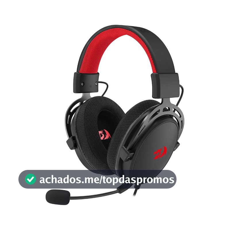 Headset Gamer Redragon Cragblade Preto Drivers 53mm Microfone Removível H541