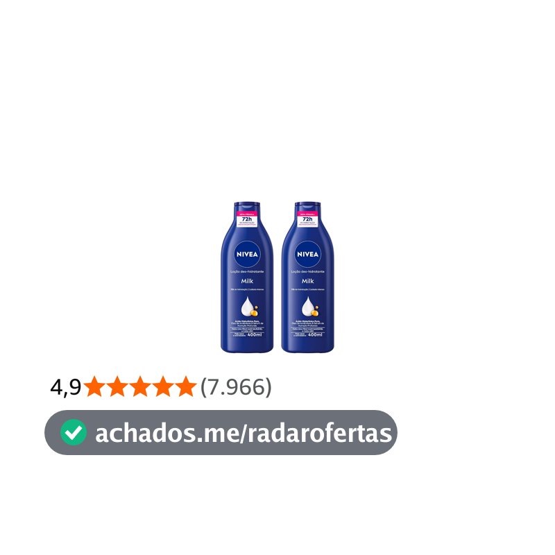 NIVEA Kit Loção Hidratante Milk Pele Seca a Extrasseca 400ml (2 unidades)