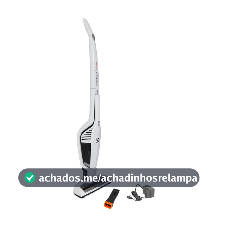 Aspirador de Pó vertical bateria Ergorapido 2 em 1 Electrolux 21min 2 velocidades capacidade 460Ml ERG21 Bivolt Branco