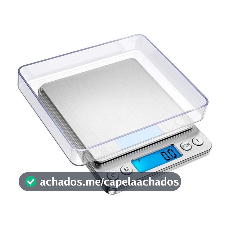 Balança Digital de Precisão Cozinha 0.1 g a 3 Kg Conta Peças c/ 2 Bandejas CBRN05529 Commerce Brasil