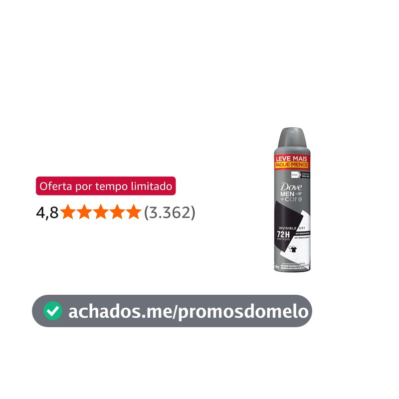 Dove Antitranspirante Aerosol Men+Care Invisible Dry 250 ml