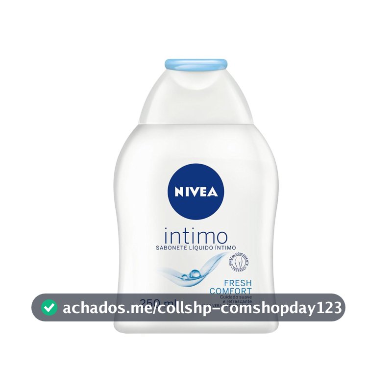 NIVEA Sabonete Líquido Íntimo Fresh Comfort 250ml, Limpeza Suave, Mantém pH Natural, Aloe Vera, Cuidado Refrescante, Uso Diário