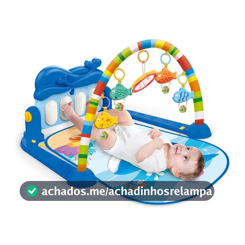 Tapete de Atividades com Play Piano Baleia Azul - Maxibaby