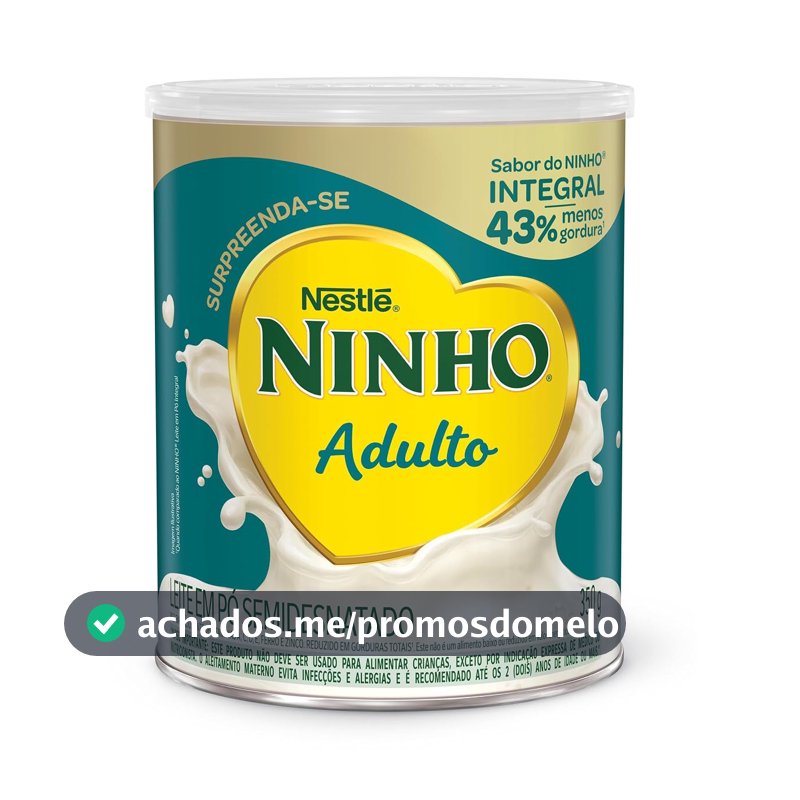 Leite Pó Semidesnatado Ninho Adulto Lata 350g