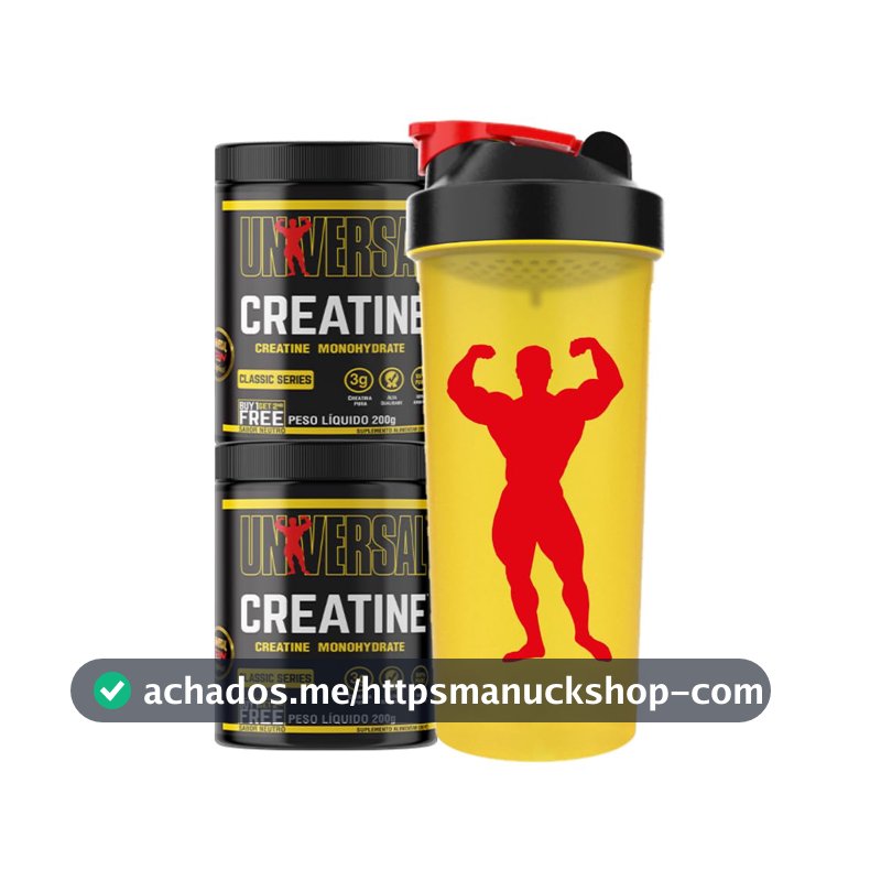 Creatina Monohidratada Universal - Universal Nutrition (400g + Coqueteleira)
