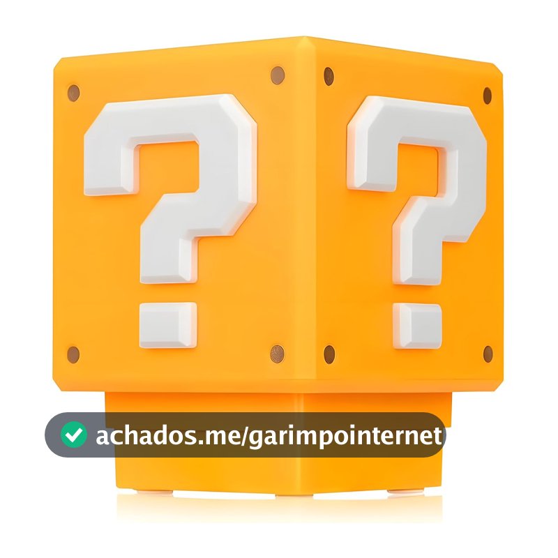 Luminária de Mesa Quarto Som ao Toque Carregável Bloco Gamer Temática de Jogos Carregável Cubo