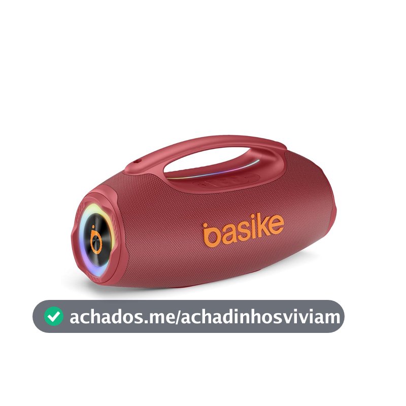 Basike Caixa de Som Bluetooth Portátil 80W RMS (Pico 120W), TWS Estéreo