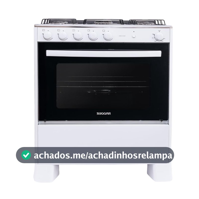 SUGGAR FOGÃO COOK START BRANCO MESA INOX 5 BOCAS 2 QUEIMADORES FAMÍLIA ACENDIMENTO AUTOMÁTICO FGICS520BR