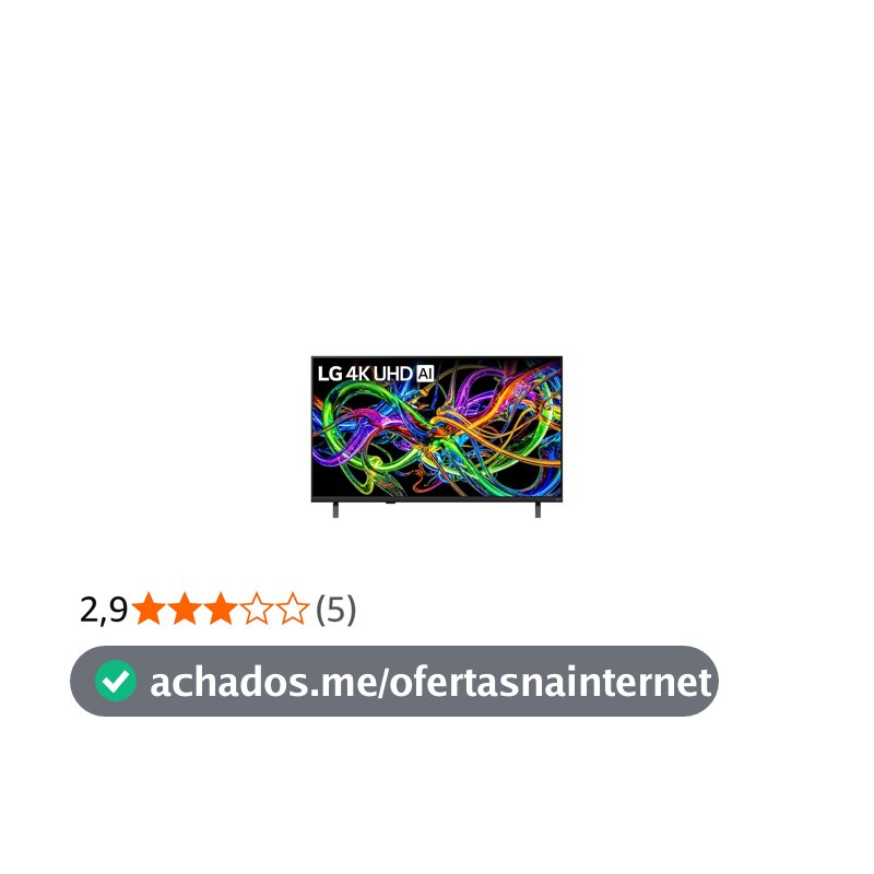 Smart TV LG 50" 4K UHD NANO AI 50UN85CBPSA.BWZ