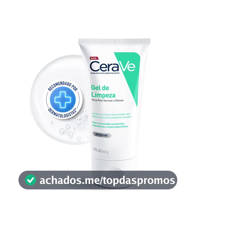 CeraVe, Gel de Limpeza Facial para pele oleosa, com Ácido Hialurônico e Niacinamida