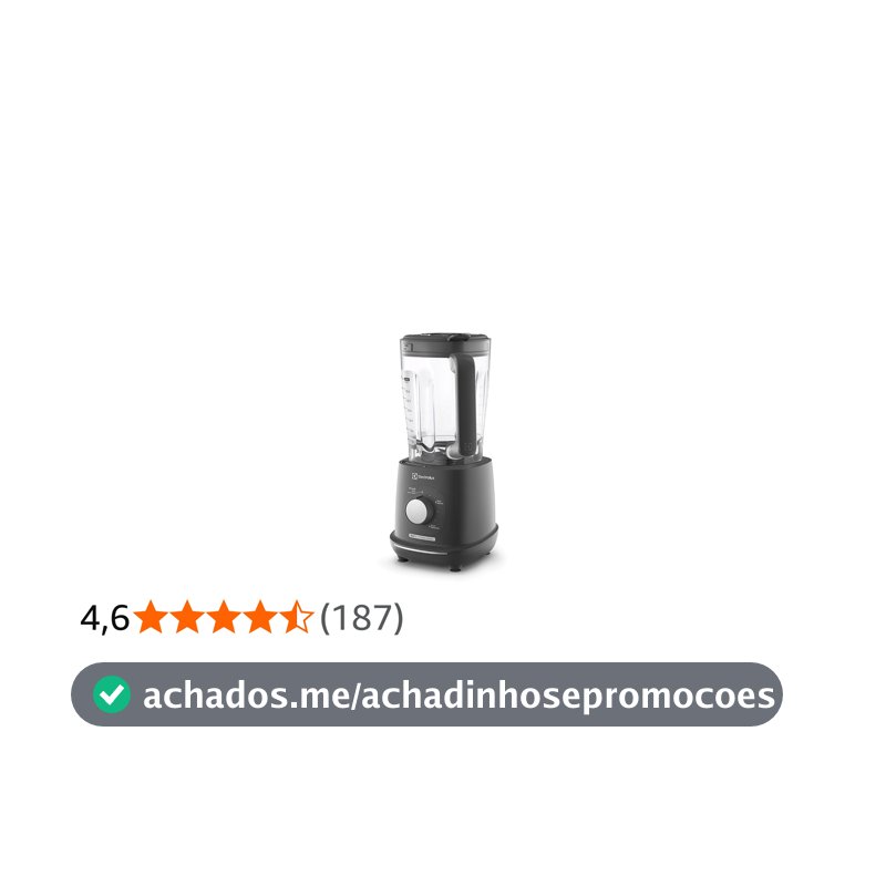 Liquidificador Electrolux 1000W 2,7L Efficient com TriForce 5 Velocidades Cinza EBL1000 220V
