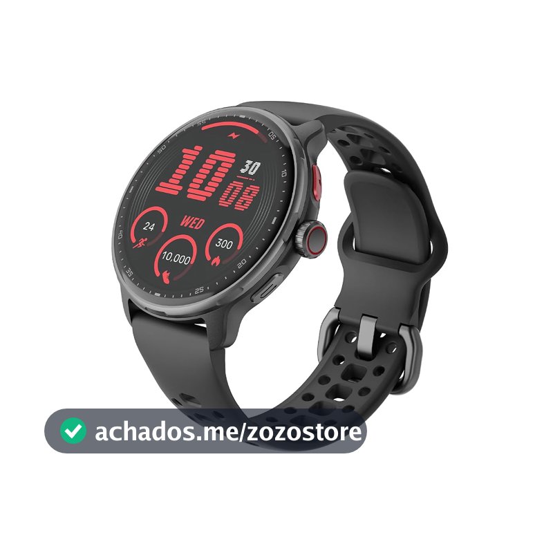 SmartWatch GPS FB050, Relogio Smartwatch Masculino e Feminino, 1,43 polegadas HD AMOLED, chamada Bluetooth, Esportivos relógio com voz por IA, Compatível com Android iOS, 2 Pulseiras Preto