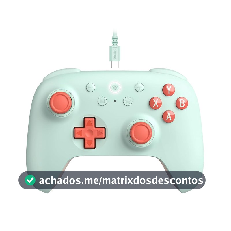 8Bitdo Ultimate 2C Wired Controller for Windows PC and Android, with 1000Hz Polling Rate, Hall Effect Joysticks and Hall Triggers, and Remappable L4/R4 Bumpers (Mint)