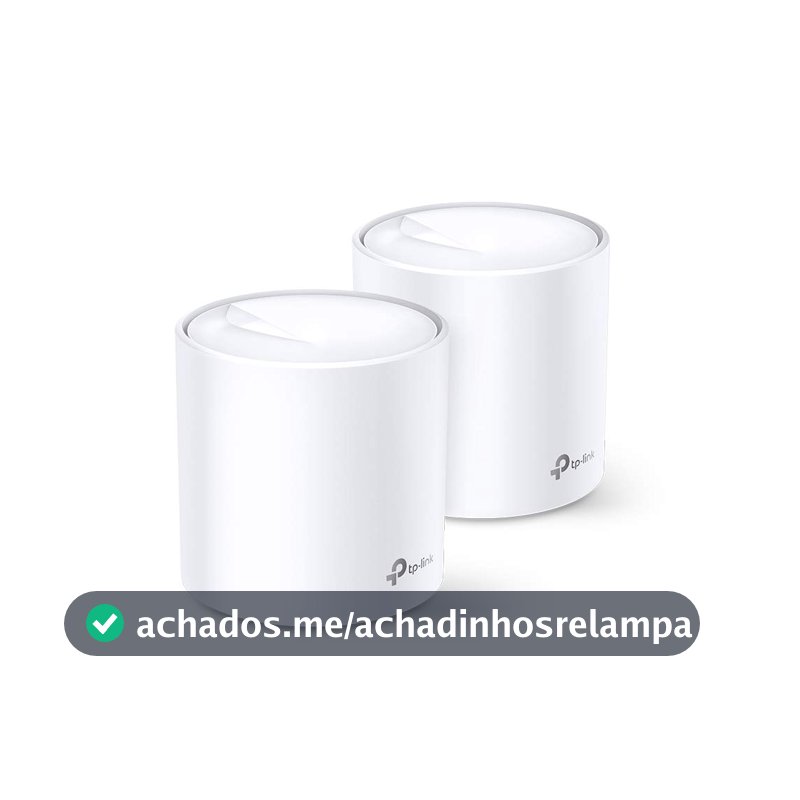 Roteador Gigabit Wi-Fi 6 Mesh TP-Link DECO X60 (2 unid.) Wireless AX3000 Dual Band 2,4/5 GHz, OFDMA e Mu-Mimo, Beamforming, WPA3, TP-Link HomeShield, Controle dos Pais, Rede de convidados, QoS, Branco