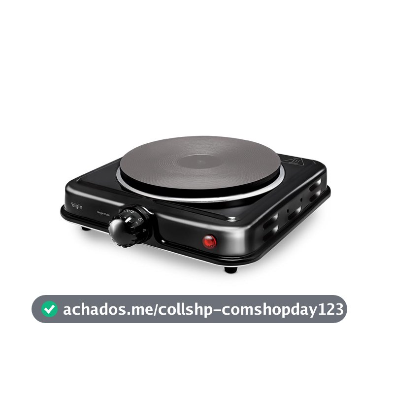 Fogão Elétrico Portátil Cooktop Elgin Single Cook 1 Boca - 110V