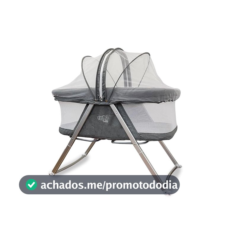 Berço Moisés Portátil Com Balanço Comfy 9kgs Cinza - MaxiBaby