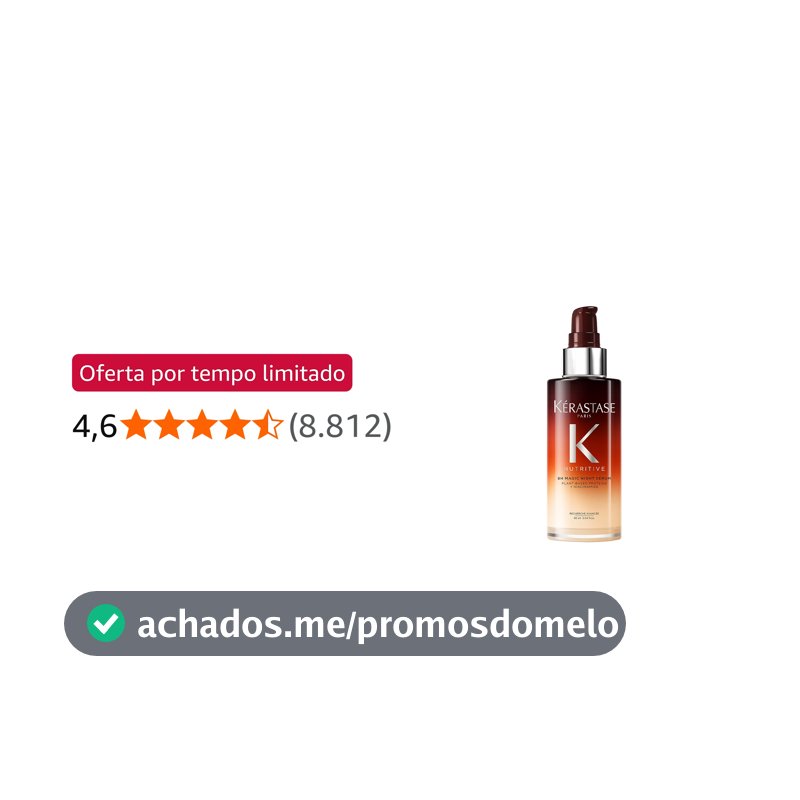 Kérastase Nutritive Sérum Capilar Noturno 8H Magic Night Para Cabelos Secos com Nutrição Profunda, Proteção Contra a Fricção do Travesseiro e Cabelos Mais Fortes 90ml