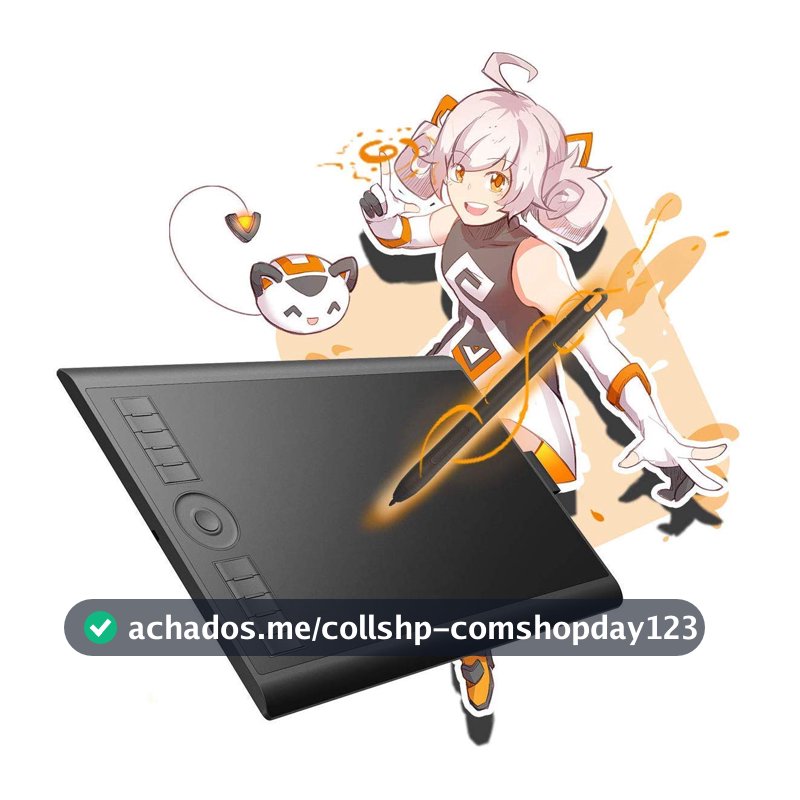 GAOMON Mesa Digitalizadora M10K PRO 10 polegadas, tablet de arte digital, suporta função de inclinação e radial com 10 teclas de atalho, caneta stylus