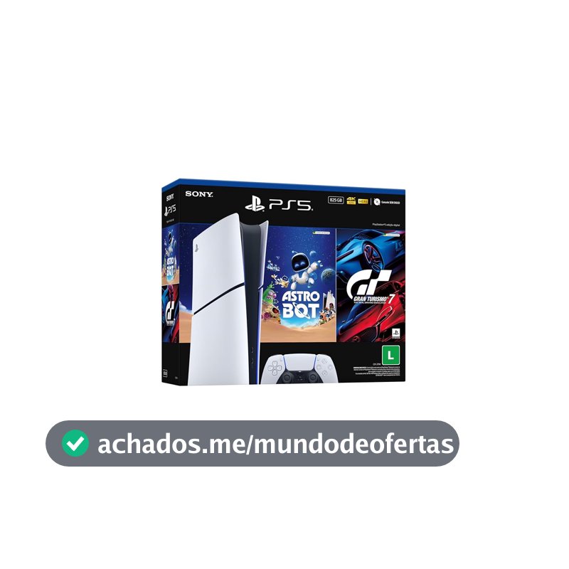 PlayStation®5 Slim Digital 825GB – Pacote ASTRO BOT e Gran Turismo 7