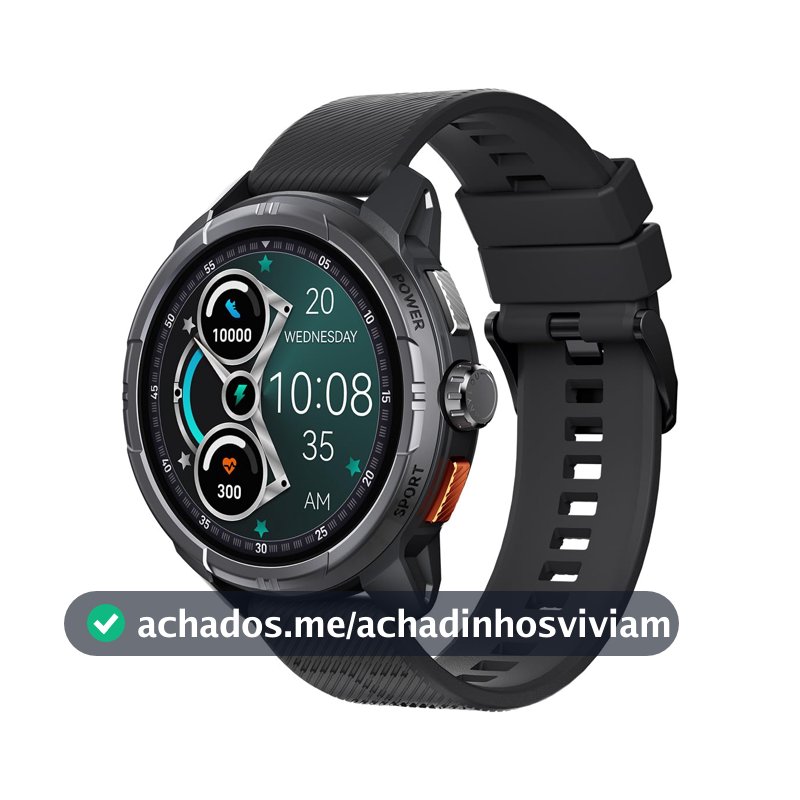 HAYLOU Solar Ultra Smartwatch para Mulheres e Homens, Preto