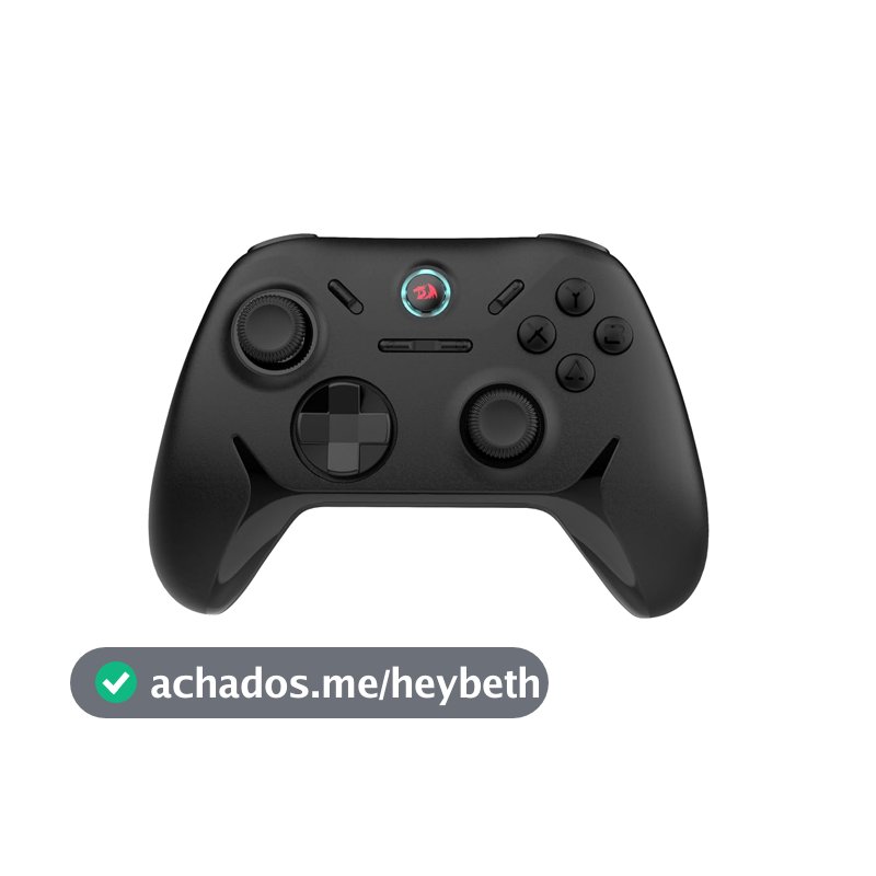 Redragon Controle Gamer Tophis G821 Gamepad Sem Fio 2.4GHz USB-C Analógicos e Gatilhos Hall Effect Compatível c/ PC e Xbox Preto
