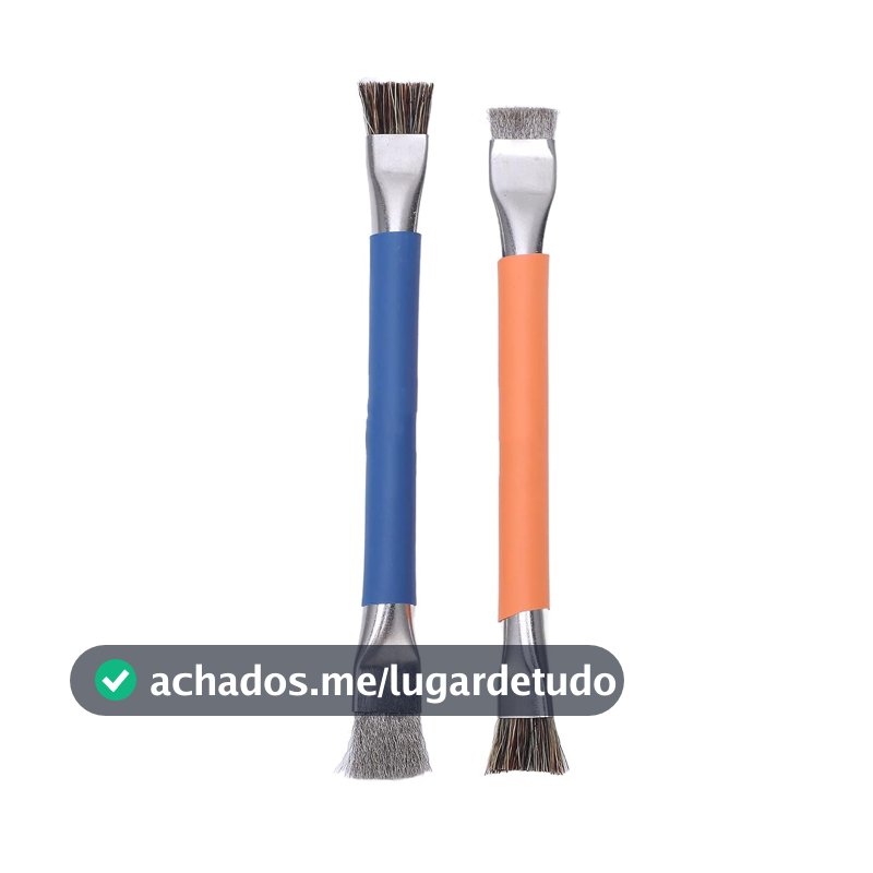 Fafeicy Escova para Placa Mãe, 2 Peças, Mini Ferramenta de Limpeza Multiângulo, Liga de Aço para Reparo de Componentes Eletrônicos, Manutenção de Hardware de PC