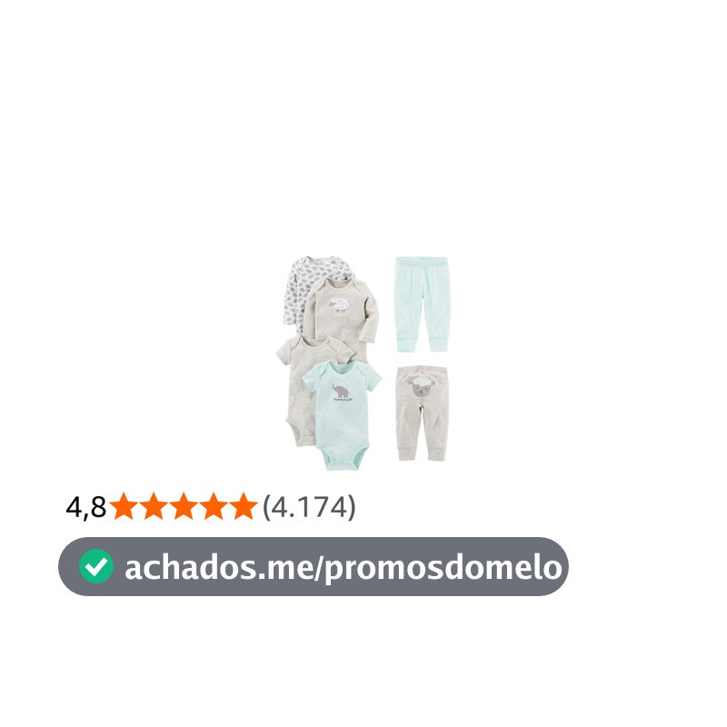 Simple Joys by Carter's Conjunto de 6 peças para bebês meninos (manga curta e comprida) e calça