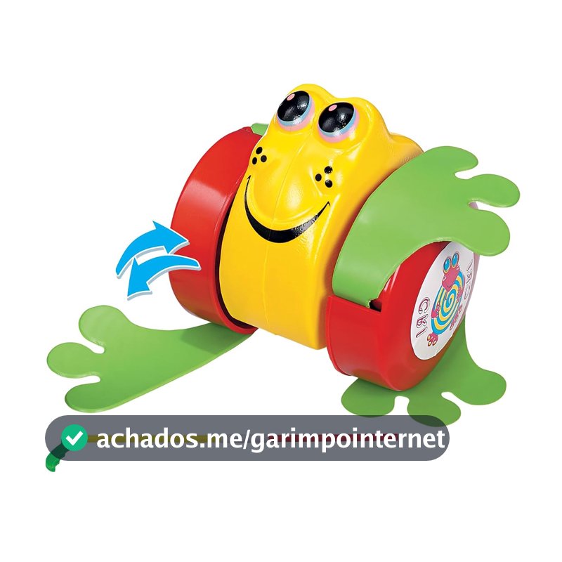 Brinquedo com Haste para Puxar e Empurrar Rã + 18 meses - Mercotoys