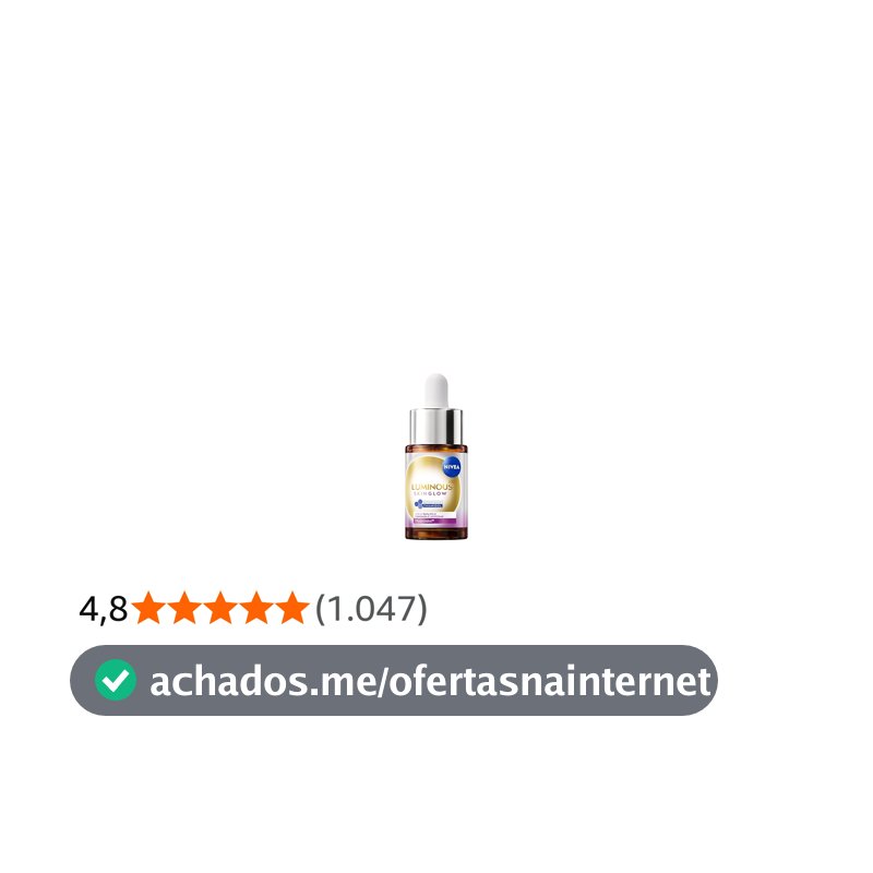 NIVEA LUMINOUS630® Skin Glow Sérum 15ml, Pele Uniforme, Glow Instantâneo, Reduz Manchas e Poros, Hidrata, Cuidado Facial Diário