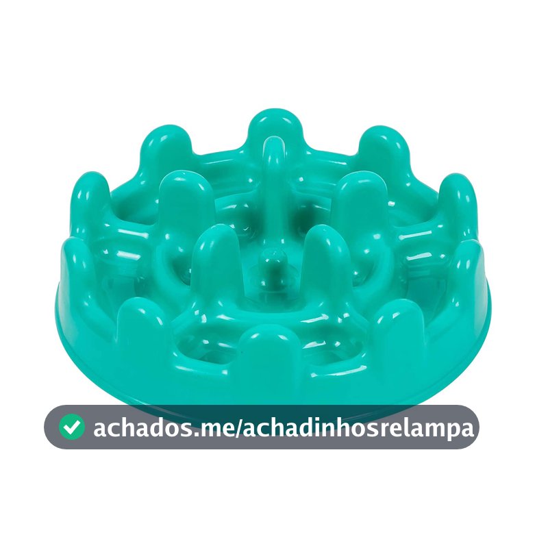 Comedouro Lento para Cães Pet Games Pet Fit, Verde-Água