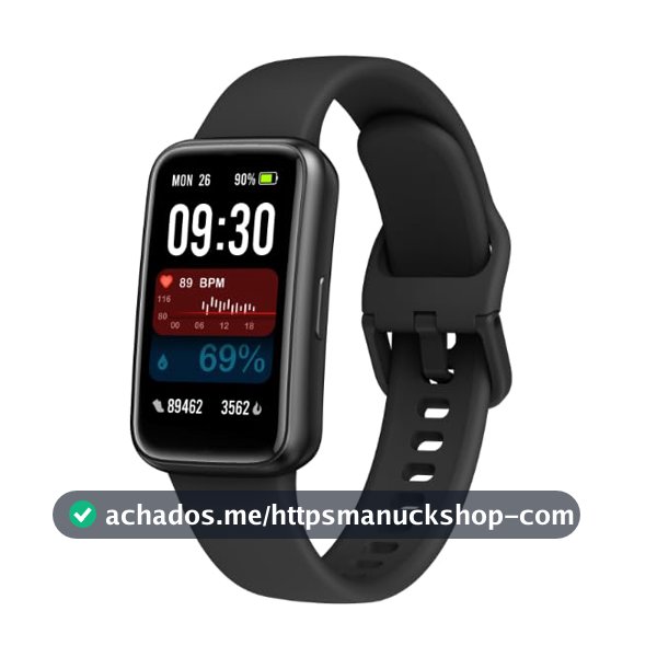Smartband Inteligente Prova D'Água Smartwatch Relógio FB057 para Homens e Mulheres, Preto