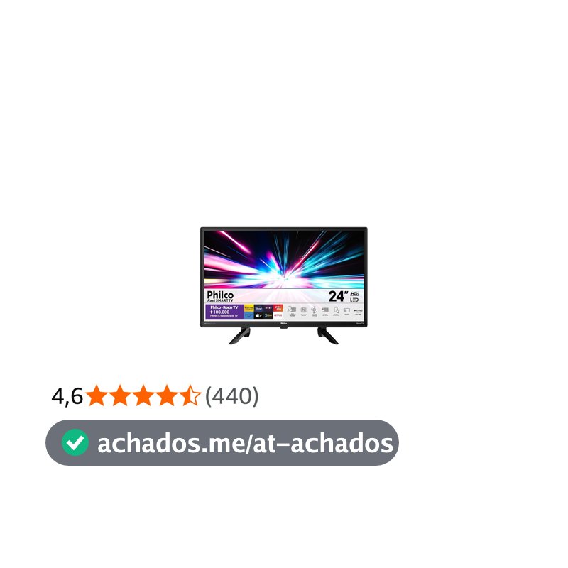Smart TV 24” Philco PTV24G5YR2CP Roku TV Dolby Audio