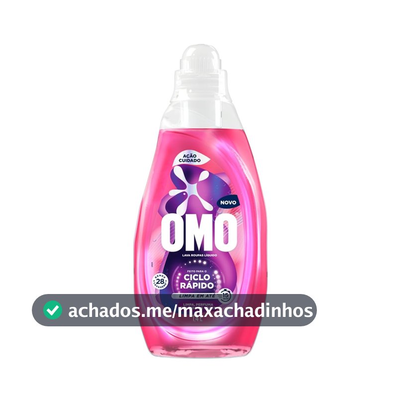 Lava-Roupas Líquido Omo Ciclo Rápido Ação Cuidado Frasco 1,4l