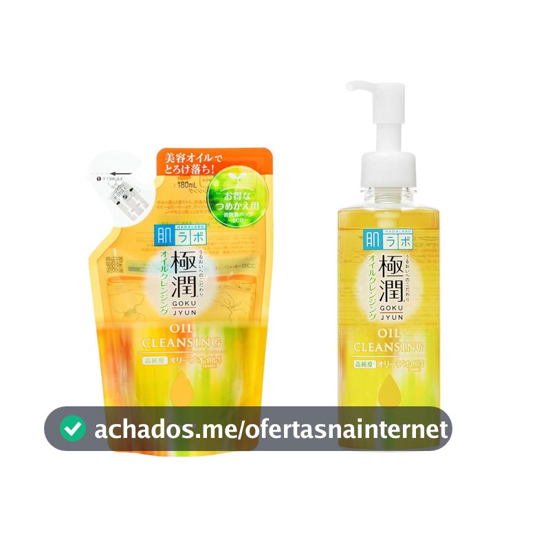 Hada Labo Cleansing Oil - Kit com Óleo de Limpeza facial demaquilante 200ml + Refil 180ml