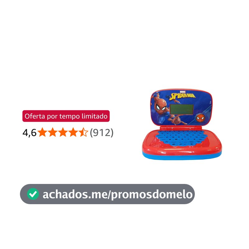 Candide, Laptop Infantil, Homem-Aranha, Brinquedo Educativo - Bilíngue