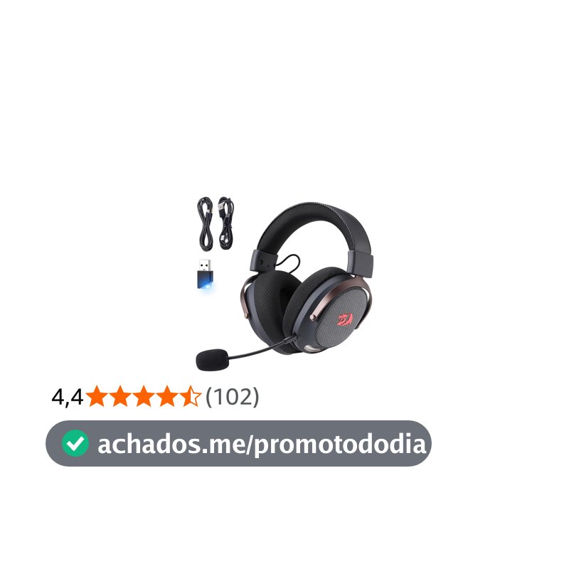Headset Gamer Redragon Arrow Preto 7.1 Surround Virtual USB Tipo-C Microfone Removível Drivers 53mm H858