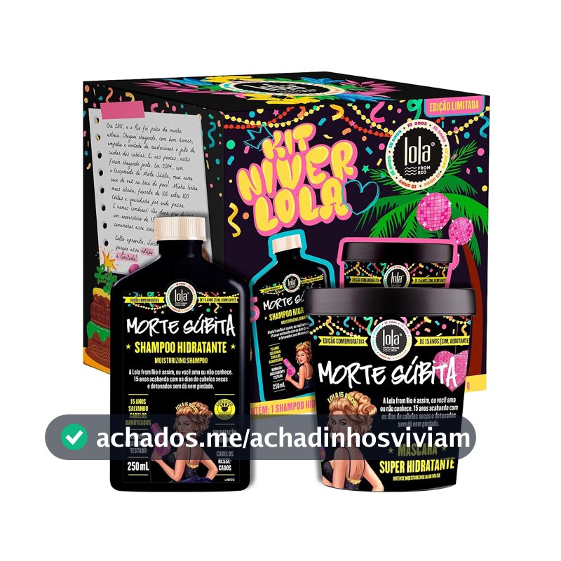 Kit Morte Súbita - Shampoo e Máscara - Edição comemorativa - Lola From Rio