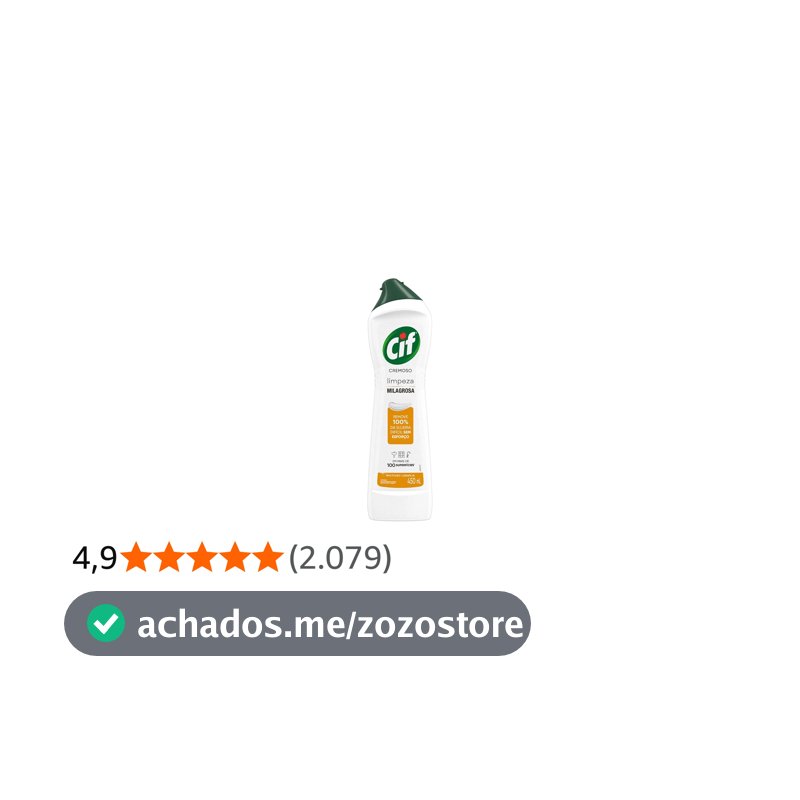 CIF Cremoso Limpeza Milagrosa Laranja 450 ml