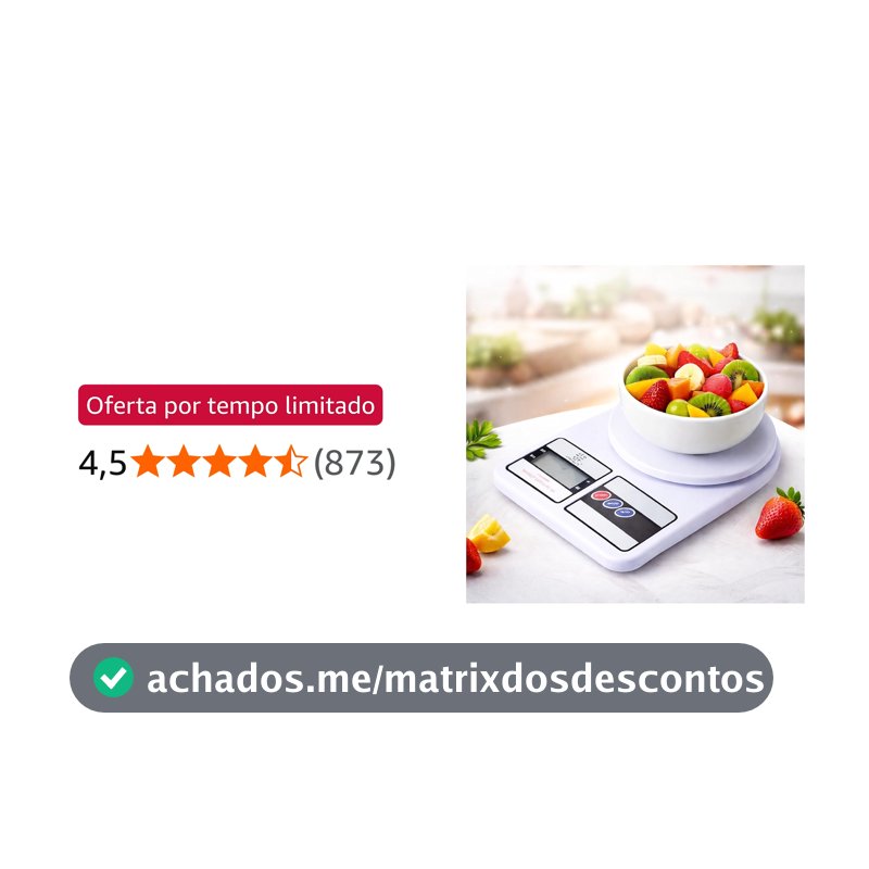 Balança de Cozinha Digital Premium Gourmet Resistente à Água Portátil Base Antiderrapante Visor de Alta Definição Pesagem Precisa Durável Moderna Ideal para Alimentos Frescos Doces Salgados Compacta
