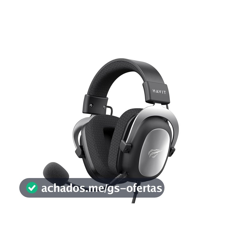 Oferta por tempo limitado para Membros Prime: Havit HV-H2002d Fone de Ouvido Gamer com Microfone, Prata