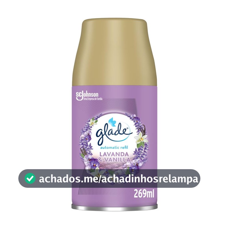 Glade Aromatizador de Ambiente Automático, Lavanda e Baunilha, Refil 260ml