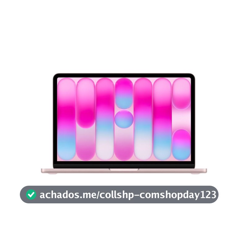 Apple 2026 MacBook Neo (13 pol. com chip A18 Pro, pensado para IA e Apple Intelligence, tela Liquid Retina, 8 GB de memória unificada, SSD de 256 GB e câmera FaceTime HD de 1080p); Rosado