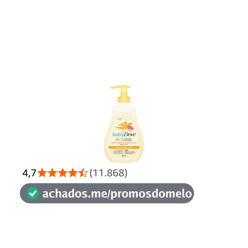 Baby Dove Sabonete Líquido Hidratação Glicerinada 400 ML