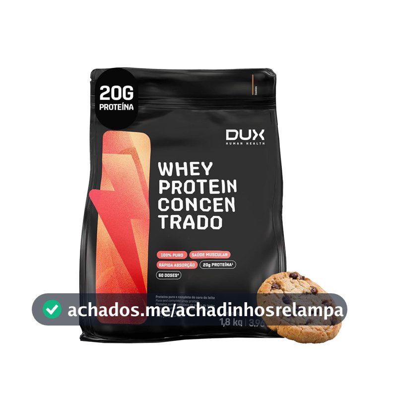 Whey Protein Concentrado Cookies Refil 1.8kg – Contribui Para o Ganho Muscular Hipertrofia – Dux Human Health