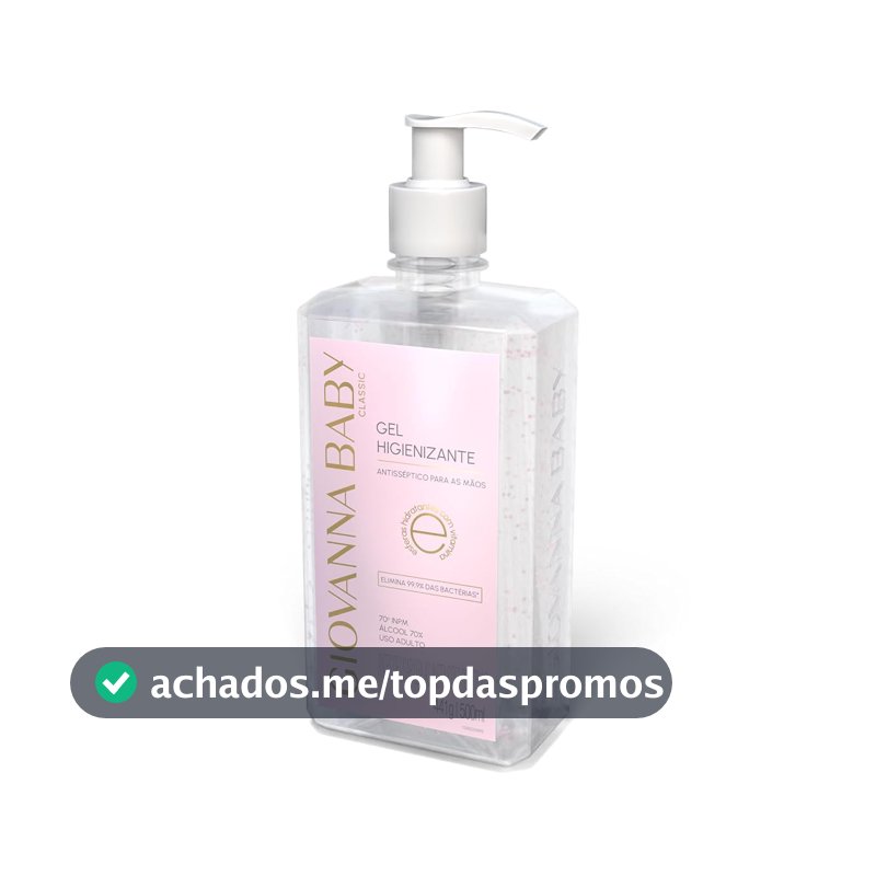 Gel Higienizante 70% Classic 500Ml, GIOVANNA BABY, Rosa